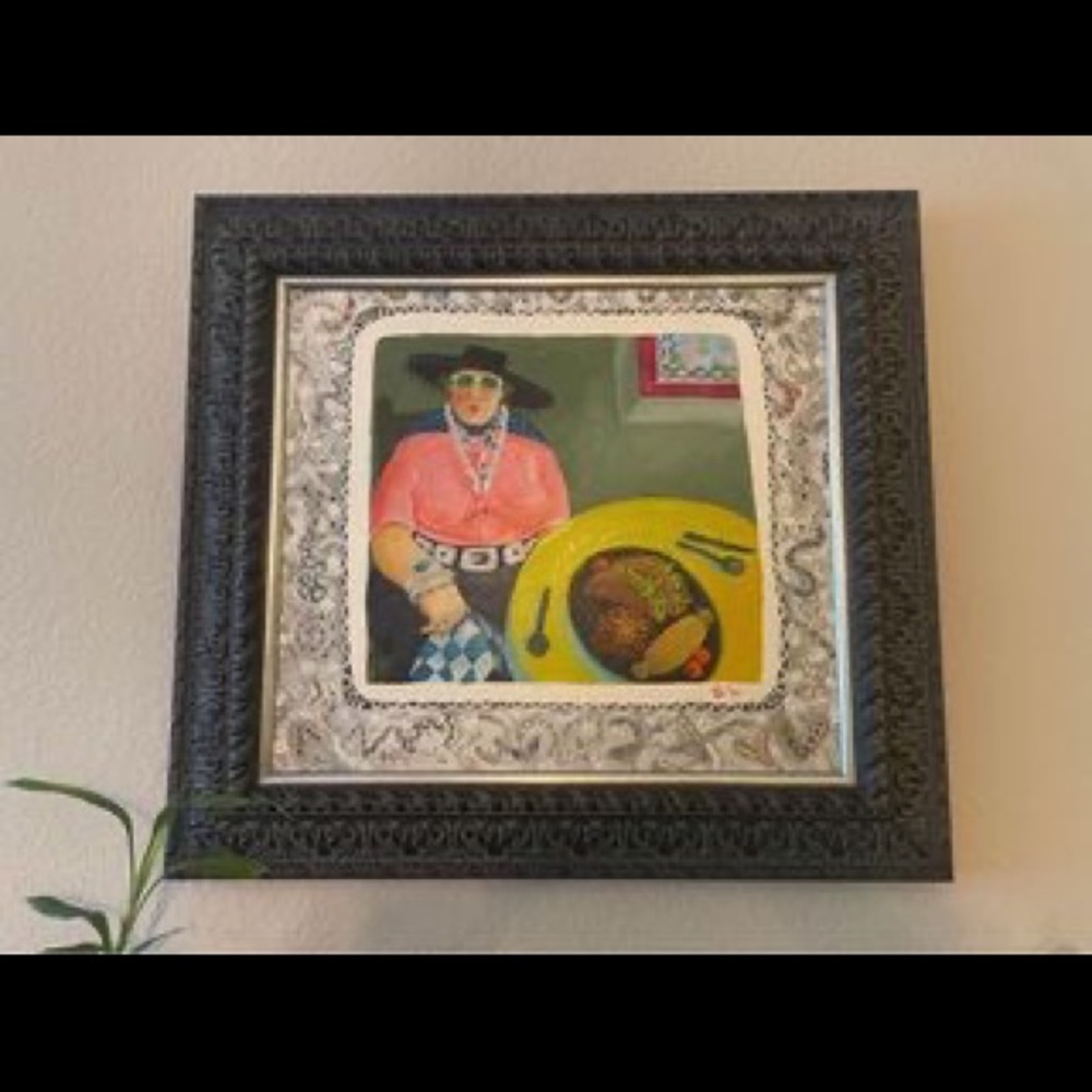 1988 art work of a taco lady